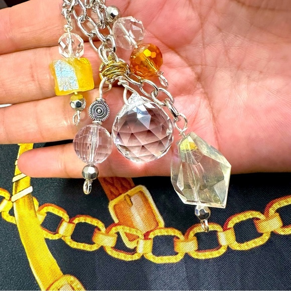 Glass Beaded Tassel Handbag Purse Accessory Dangle Charm Key Chain Handmade - Picture 3 of 16